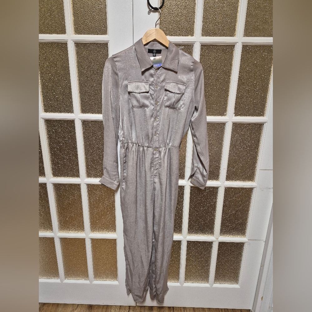 Missguided Silver Grey Jumpsuit onesie size 6